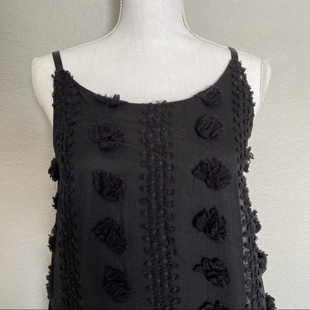 &merci black spaghetti strap Pom Pom dress - Picture 3 of 5